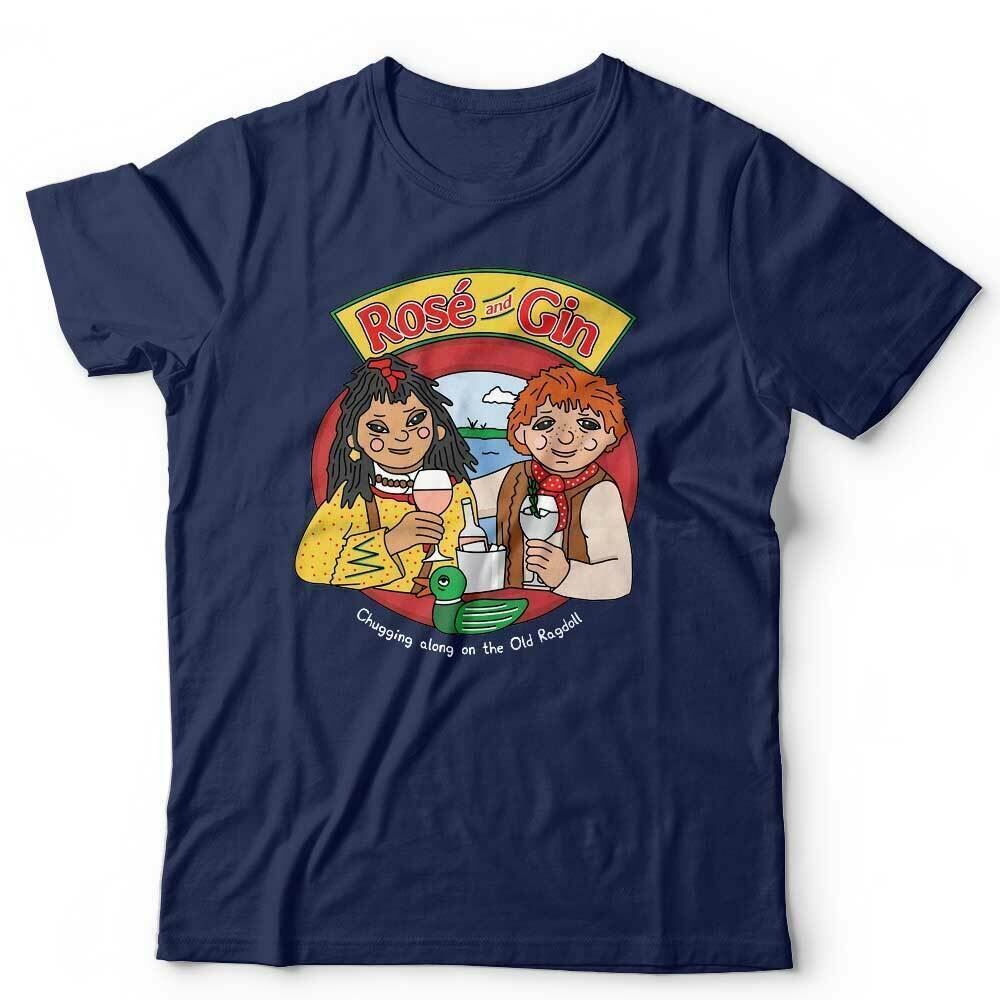 Rose And Gin Tshirt Unisex Funny 90s Cartoon Drinking Wine Parody Humour S