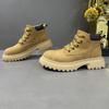 Men's Leather Martin Boots Autumn and Winter High Top Height Increasing Shoes Casual Shoes Men's Shoes Casual Leather Boots