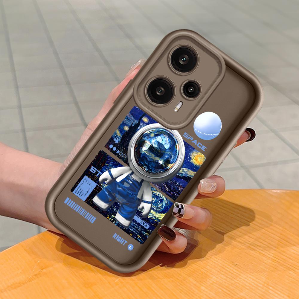 Soft Silicone Square Ladder Printing Pattern Phone Casing Full Cover Camera Shockproof Protection Rubber Case for Xiaomi Redmi