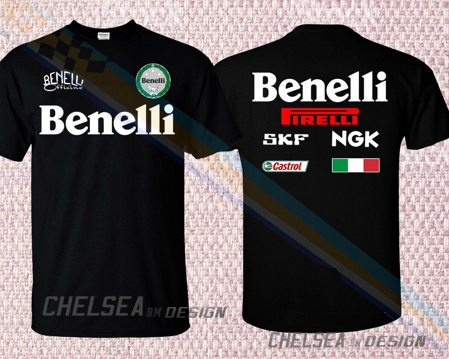 

Ограниченная футболка Benelli Skf Castrol Ngk Sbk Motorcycle 46Sj1