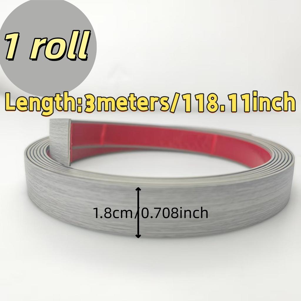 1 roll of 3 meters, wall decorative tape, 1.8cm wide type, European style self-adhesive light luxury decorative lines, PVC mater