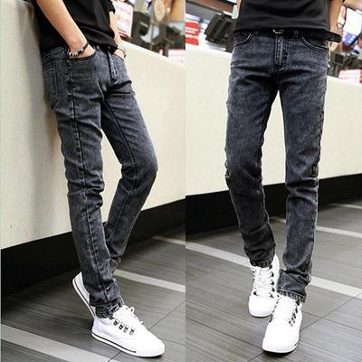 Elastische Slim Fit Jeans für Herren – Schwarz, trendige lange Hose für Frühjahr/Herbst 2022
