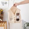 Cartoon V-neck Knit Vest: Sleeveless Cardigan for Kids, Men, and Babies - Perfect for Spring and Autumn