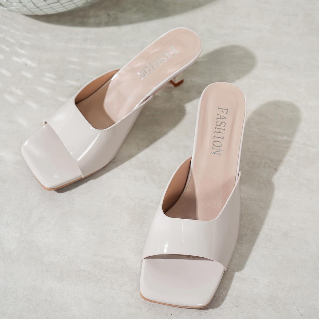 Fashion 2025 Women High Heel Sandals Summer Fashion Square Toe Open Toe Shoes Women Elegant Casual Comfortable Black High Heel Sandals