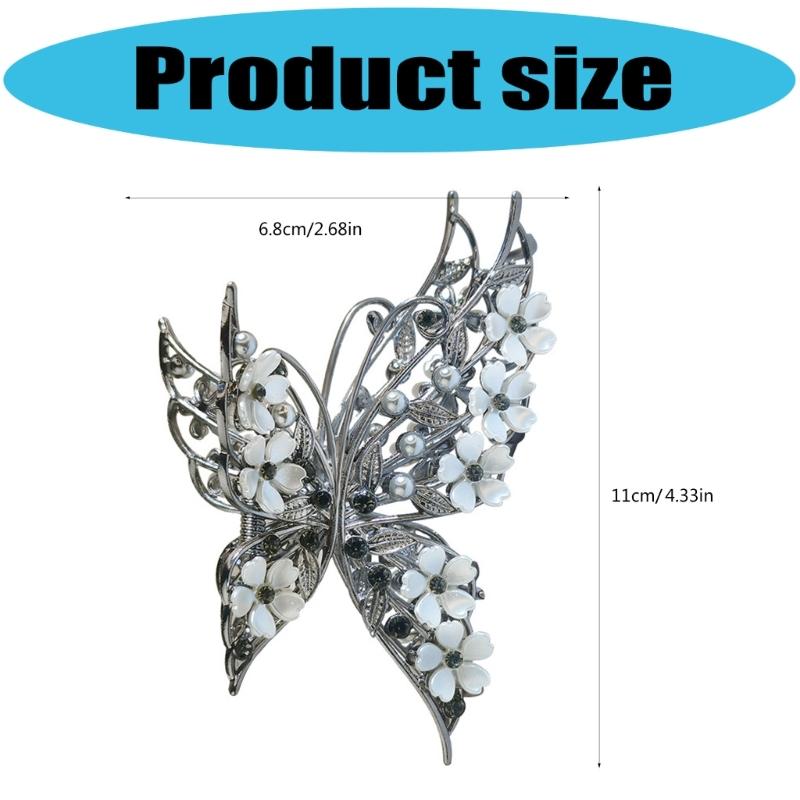 Sweet And Edgy Metal Butterfly Hair Clip With Secure Spring Grip Hair Accessory Metal Barrettes For Women Girls