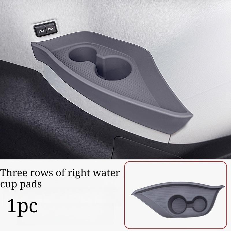 Third-Row Cup Holder Silicone Mat for Toyota Sienna & Granvia - Modified Car Interior Accessory