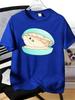 Unisexs Tee Cute Cartoon Fish Inside Shell Graphic Print Cotton Short Sleeve Male Casual Streetwear Outdoor Daily Basic Fashion Top
