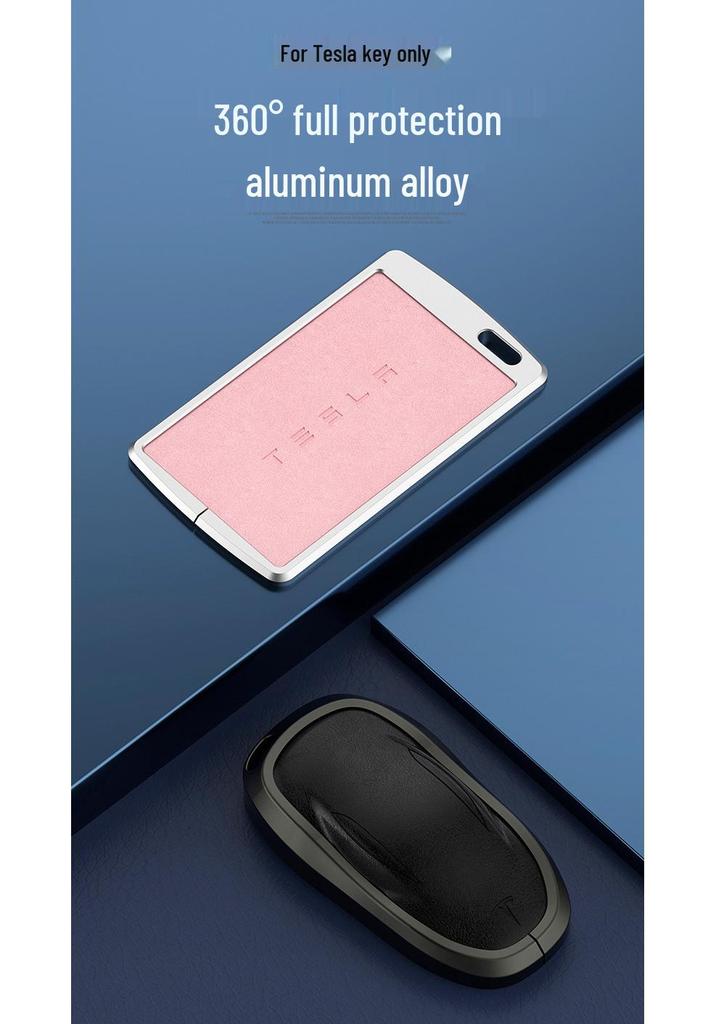 Tesla Key Card Case for Model 3/Y/X/S - Premium Protective Shell with Metal Buckle for Men & Women