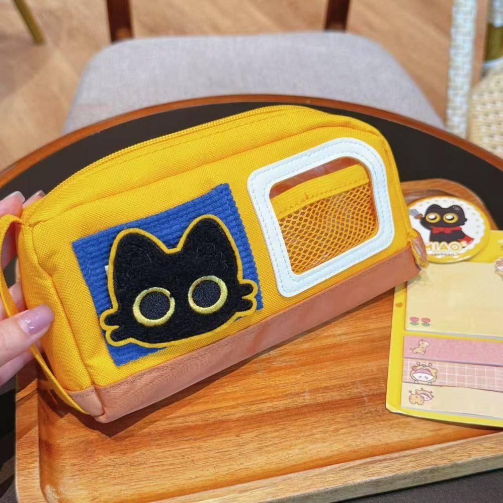 Large Capacity Cat Pencil Case Desk Organizer Cat Pencil Bag Kawaii Stationery Bag  Learning