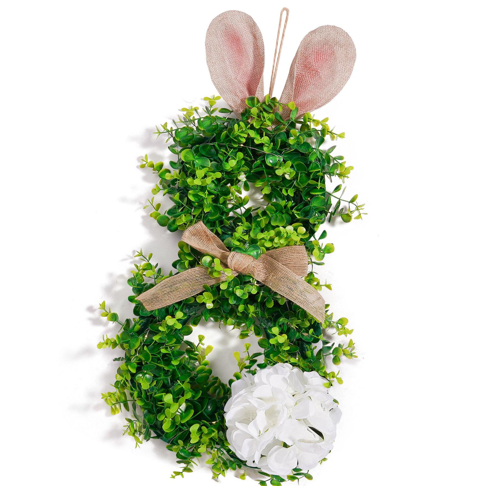 

Spring Wreath Door Hanging Decoration Artificial Wreath with LED Light for Front Door Porch Wedding Indoor and Outdoor