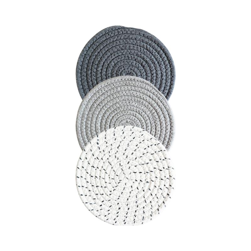 3Pcs Kitchen Table Mats Heatproof Colorful Dish Pad With Nonslip Base For Home Dining Protections Use