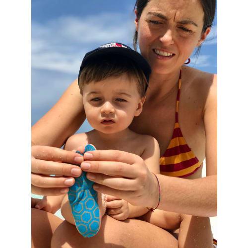 NAKEFIT Naked Fit Foot Adhesive Sandal and Barefoot Stickers for Pool, Beach, and Fall Prevention (3 Pairs per Pack)