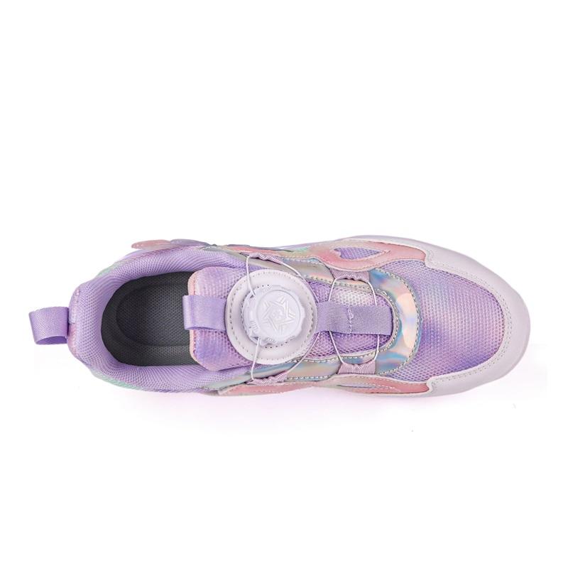 Kid's Lights Sports Shoes Rubbing Shoes Solid Magic Patch Can Charging Double-row Four-wheel Slide Shoes