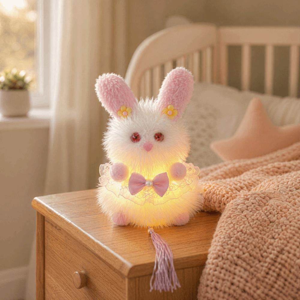 Chinese Style Mid-Autumn Festival Lantern LED Light Plush Rabbit Lantern Parent-Child Activity