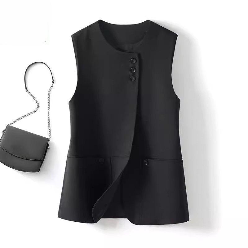 Luxuriöse ärmellose Weste für Damen, elegante und schlankmachende Weste für den Frühling