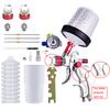 HVLP Spay Gun 1.4/1.7/2.0mm Nozzle Gravity Airbrush For Car Painting Tool 10pcs 600ml No Clean Disposable Measuring Cup