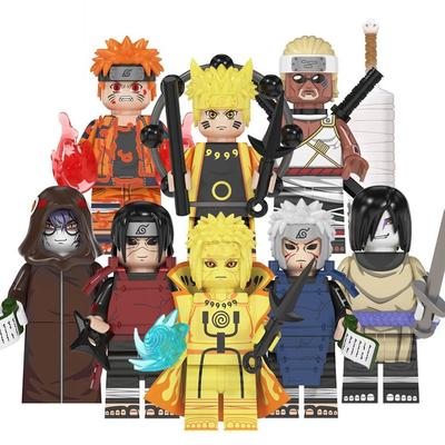 Minifigurky ze série kreslených ninjů Naruto Uzumaki, děti, složené stavebnice, panenky, hračky pro děti, vzdělávací