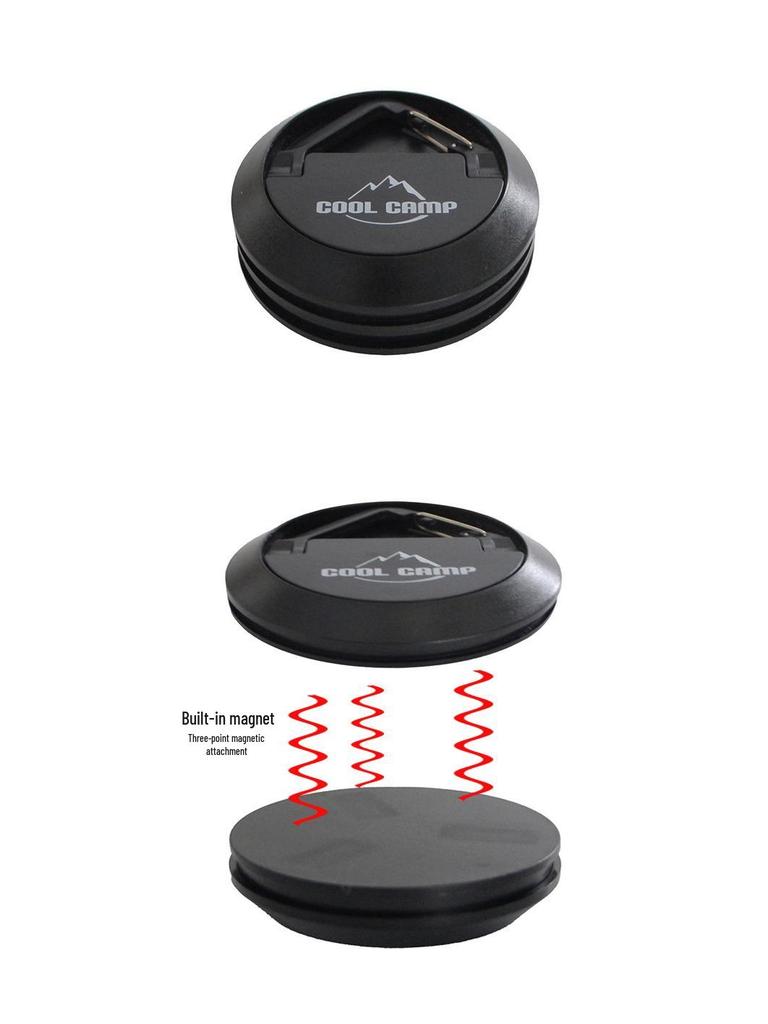 COOLCAMP Magnetic Suction Cup Hook for Tent Awning, Car Camping, Rope Fixing, and Light Hanging