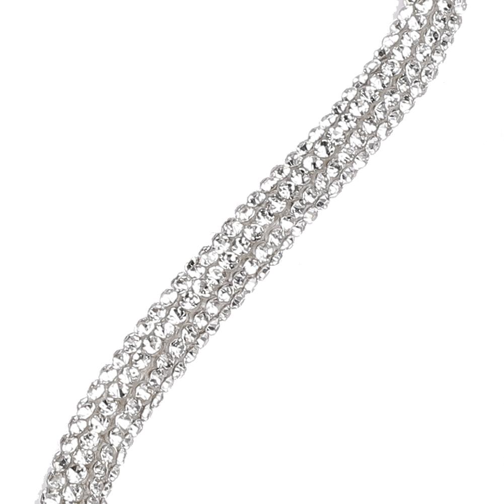 6mm 1m Rhinestones Tube Rope Trim Chain DIY Clothes Decoration for Jewelry Making