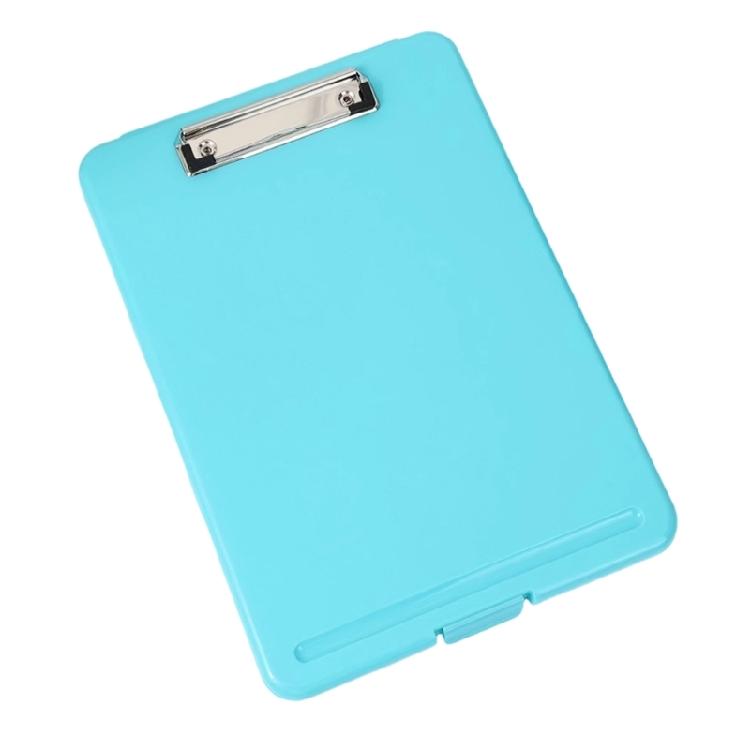 Portable File Writing Board with File Case Plastic Document Organiser Clipboard with Metal Clip 13x9.25Inch for Office мятный зеленый