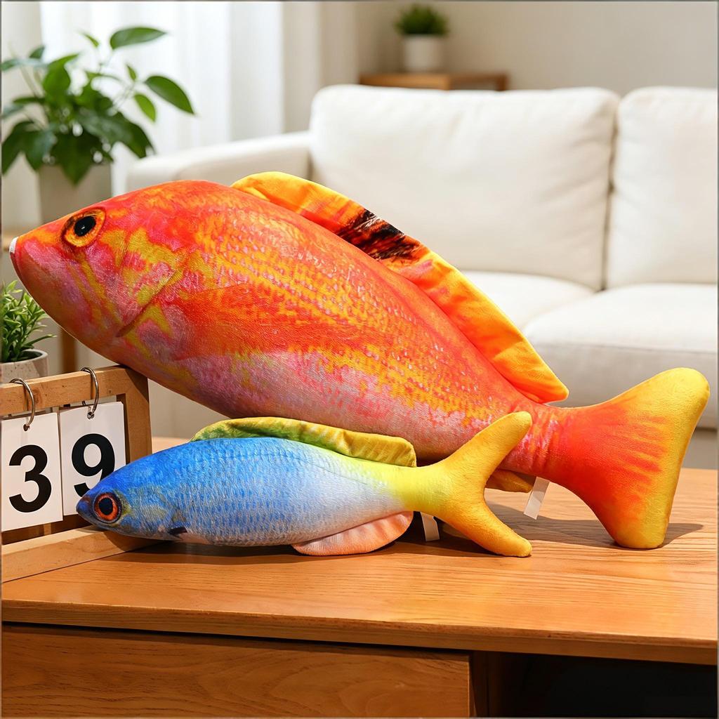 30-70Cm Cute Simulated Sea Fish Stuffed Plush Toy Soft Yellow Tang Severum Bullet Discus Fish Pillow Kids Birthday Gift Boy Girl