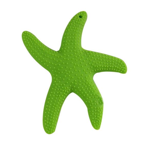 Cartoon-Seestern-Silikon-Säuglingsberuhigungs-Beißring-Baby-Zahn-Kau-Beißspielzeug