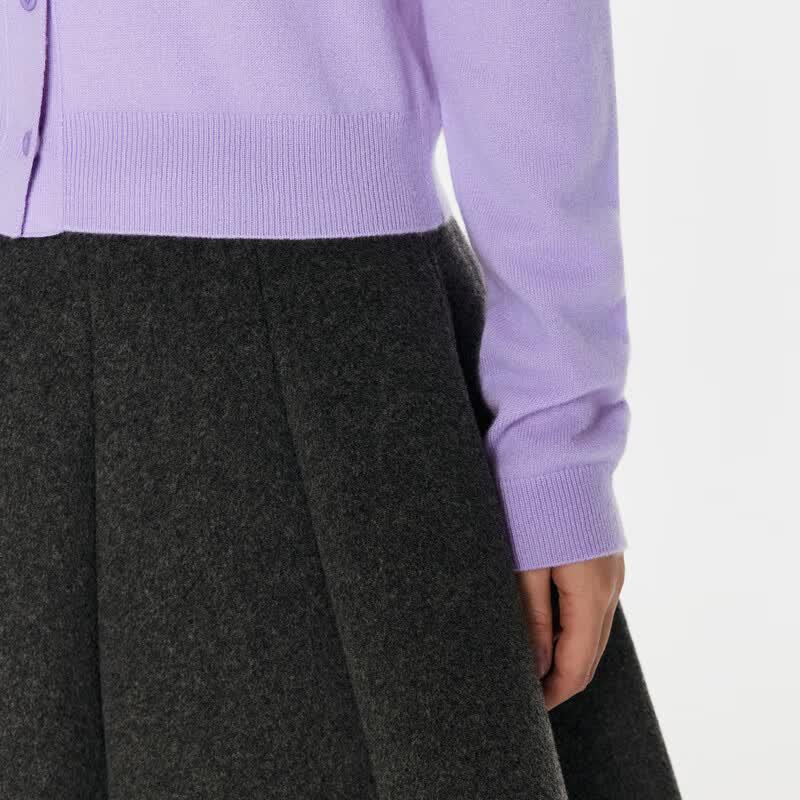 JNBY Women's Slim Fit Cashmere V-Neck Knit Sweater