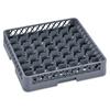 Glass Basket - Professional - 49 Compartments - Black - Polypropylene - 50x50x10 Cm
