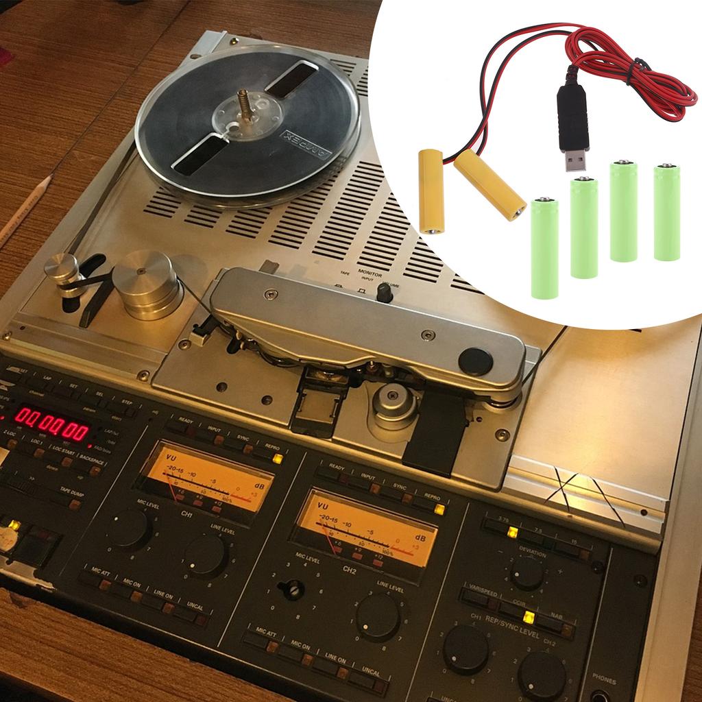 1 Set USB 5V2A to 4.5V1A AA Battery Elimination Cable Convenient Dummy Battery Power Supply Adapter Cord for Doorbells