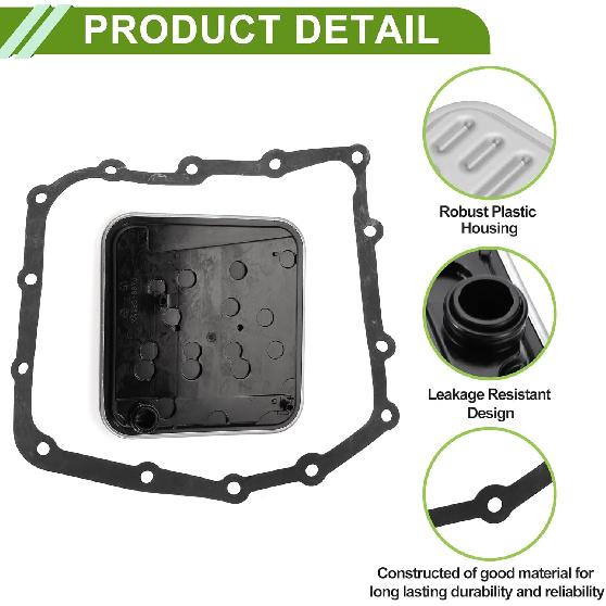 No.04864505AB/4431722/4504048 Transmission Filter Gasket Kit for Chrysler Sebring 01-10 Silver Tone Engine Automatic Transmission Filter Kit Metal