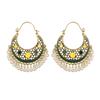 Indian Jhumka Zircon Vintage Bell Tassel Earring Boho Antique Ethnic Copper Plated Drop Hanging Earrings For Women Pendientes