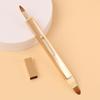 Portable Double-Ended Retractable Lip Brush with Lid for Lipstick & Lip Liner Application