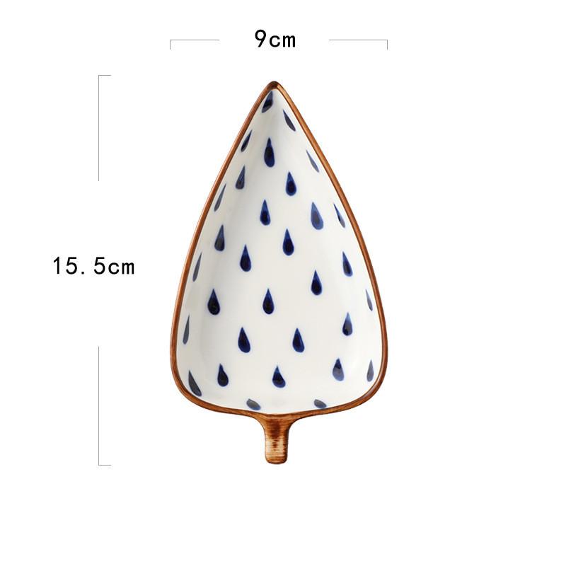 

Креативная японская керамическая тарелка в форме листа с несколькими сетками для сухофруктов, суши, закуски, соусницы, набор для домашнего декора