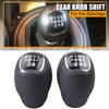 5 6 Speed PU Leather Gear Knob Shift Lever Shifter Handball For KIA Sportage 2011-2015 For Rio 3 5 VELOSTER 2013 2014 2015