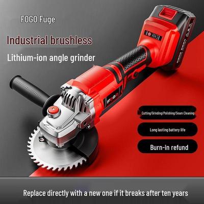 Rechargeable Brushless Angle Grinder with Lithium Battery - High Power Electric Sander, Cutter, Handheld Grinder & Polisher