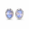 Solid 925 sterling Silver Moonstone Gemstone Stud Earrings Gift For Her Silver Jewelry