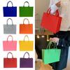Casual Felt Shoulder Bag Large Capacity Solid Color Tote Bag Shopping Bag Woman Girls