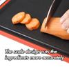 1pc Double Sided Cutting Board With Measurements for Kitchen Use , Double Sided, Made of Aluminum And Ceramic Strips, Food-Grade, Non Slip,