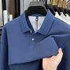 Men's Solid Color Cotton Polo Shirt - Long Sleeve Casual Top