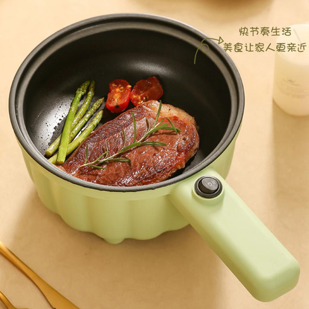 2.0L Electric Cooking Multifunctional 600W Portable Long Handle Hot Pot Noodle Cooker for Dormitory Travel Home