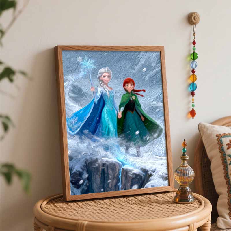 Disney Frozen Painting By Numbers Kit Hand Painting Home Decor