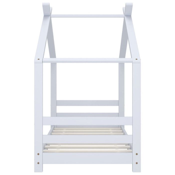 VidaXL Cadre de Lit d'enfant Sommier à Lattes Cadre à Lattes Meuble de Chambre à Coucher Maison Intérieur Blanc 70x140 cm 289610