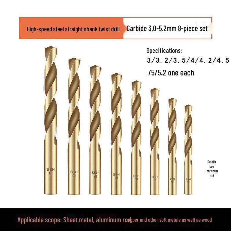 Cobalt Stainless Steel Twist Drill Bit Set for Metal, Aluminum, and Angle Iron