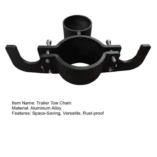 Trailer Tow Chain Organizer And 7-Way Plugs Holder Heavy Duty Aluminum Metal Rust-Proof Towing Accessory for RV Trailer Hitch Cable Management And