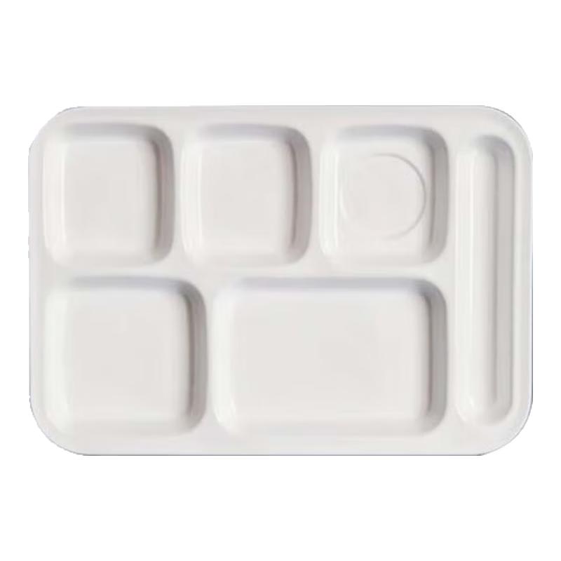 Huihuang White Melamine Divided Meal Trays