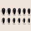 24Pcs /Set 3D Flower Press On Nails Pink Ombre Almond Fake Nails Sweet Style Manicure Kit for Women