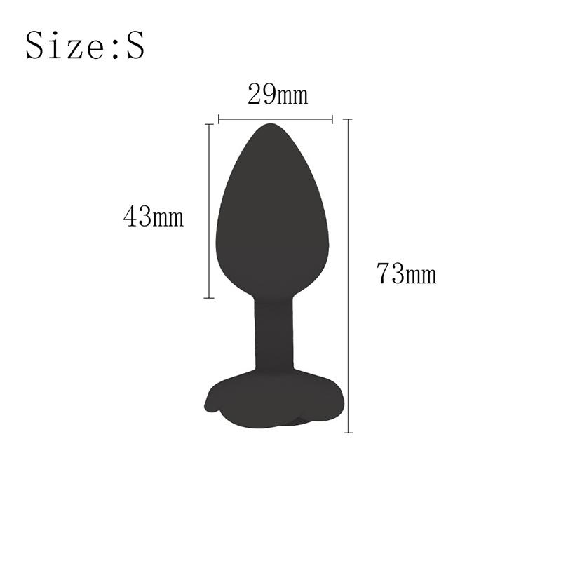 Rose Silicone Anal Plug Set of 3 Sizes Prostate Massager Butt Plugs Stimulator for Couples Men Women Anal Trainer Sex Toy