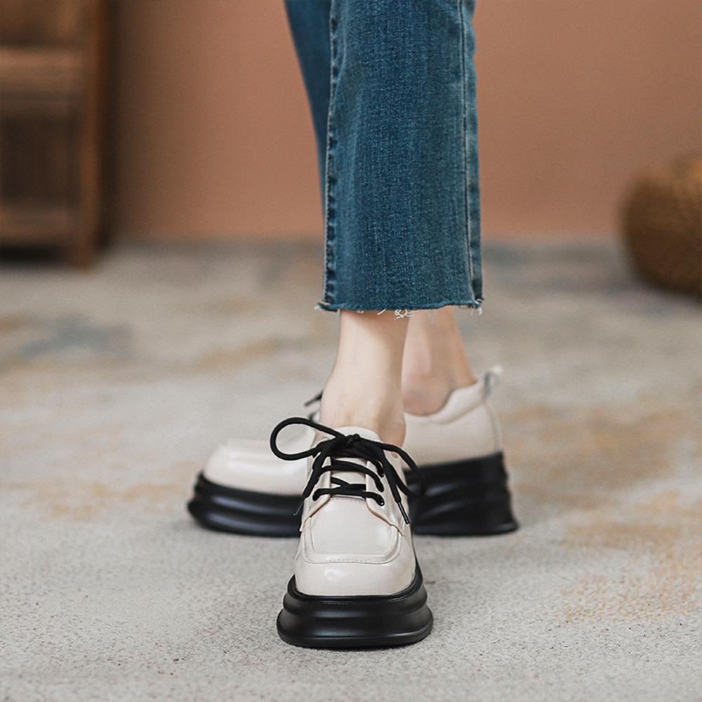 Summer new women's 8 inner height-increasing thick-soled muffin strap-on soft-soled non-slip small leather shoes