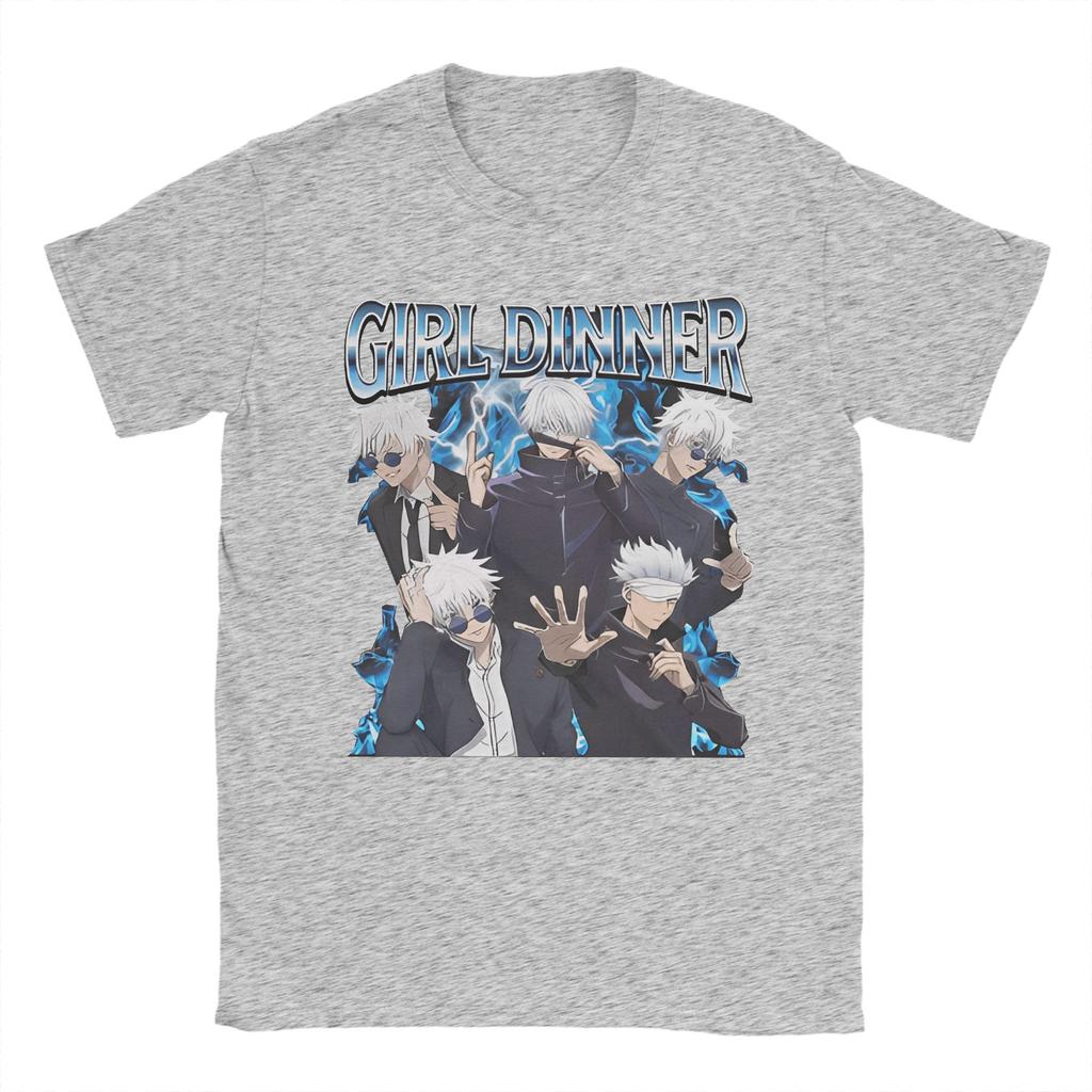 T-shirt Unisex Satoru Gojo Ragazza Cena JJK Anime Fresche Cotone Magliette Manica Corta T-shirt Girocollo Top Taglie Forti