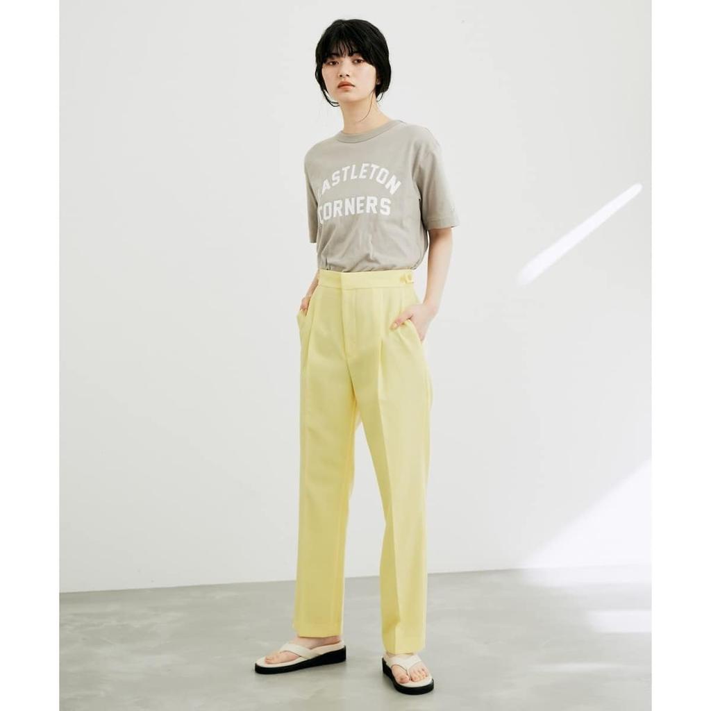 et Rope Slacks Slim Slacks for Women GAS02310 Yellow [Adam Femme] [Sustainable] (80)